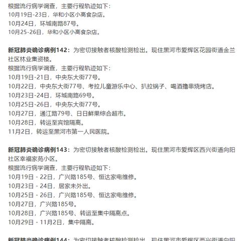 【1天增26例从黑河出来的人去哪了/黑河出现】