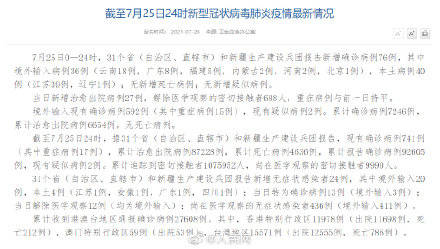 【31省区市新增53例本土确诊/31省区市新增确诊52例本土36例】 【31省区市新增53例本土确诊/31省区市新增确诊52例本土36例】