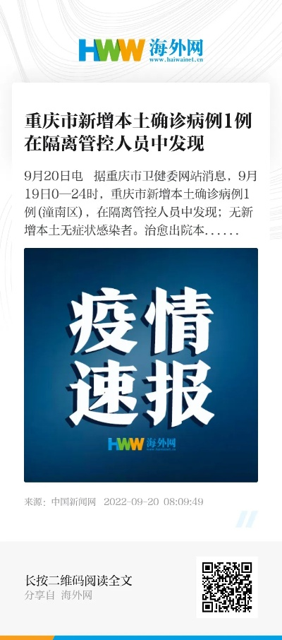 【重庆市新增本土确诊4例,重庆市新增2例本地新冠肺炎确诊病例】 【重庆市新增本土确诊4例,重庆市新增2例本地新冠肺炎确诊病例】