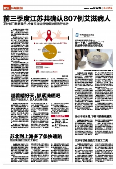 江苏现有艾滋病病毒感染者和病人4.2万例/江苏新增艾滋病人数 江苏现有艾滋病病毒感染者和病人4.2万例/江苏新增艾滋病人数