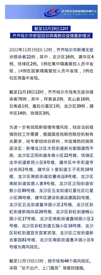齐齐哈尔市最新疫情:齐齐哈尔市疫情最新消息公布人名单