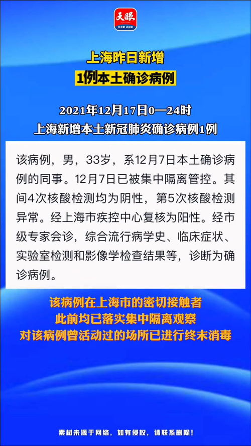 上海新增1例(上海新增1例本土无症状感染者) 上海新增1例(上海新增1例本土无症状感染者)