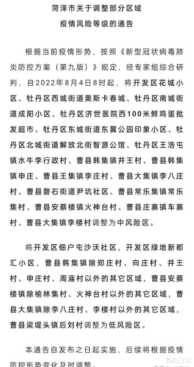 【荷泽最新疫情,菏泽疫情最新通报】