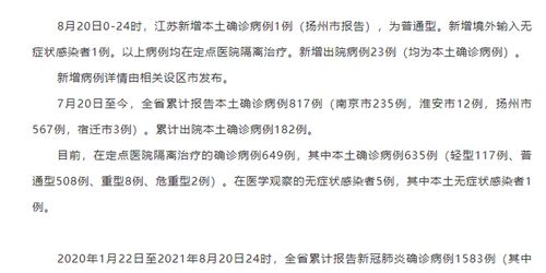 江苏新增1例本土病例(江苏新增本土病例94例) 江苏新增1例本土病例(江苏新增本土病例94例)