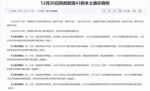 陕西新增11例本土确诊病例（陕西新增本土确诊病例12例）