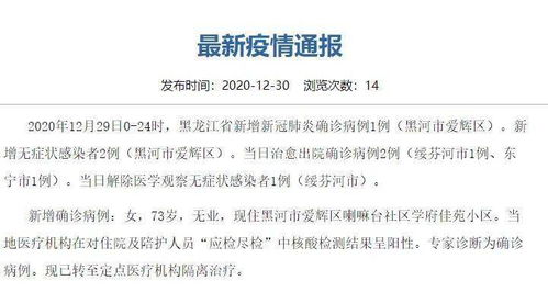【黑龙江黑河新增1例初筛阳性病例,黑龙江黑河确诊病例情况】