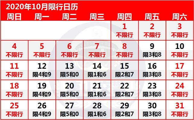 北京限号2020年时间表11月份:北京限号2020年时间表11月份限行