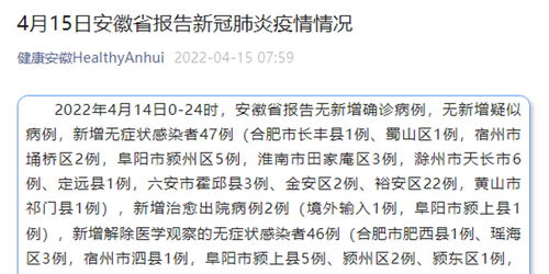 安徽昨日增无症状感染者15例（安徽昨日无新增确诊）