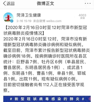 菏泽疫情最新情况（菏泽疫情最新情况通报）