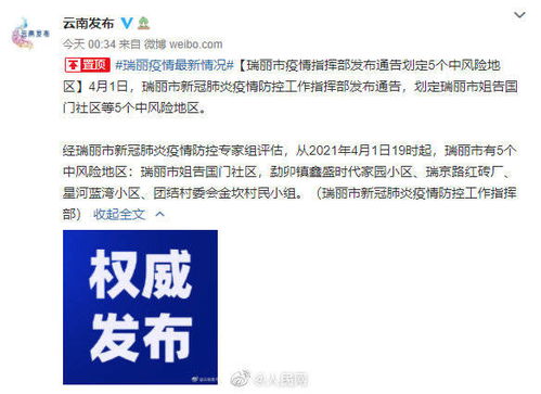 【瑞丽5地调为中风险/瑞丽5地调整为中风险地】
