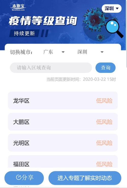 深圳疫情风险等级/深圳疫情风险等级怎么查
