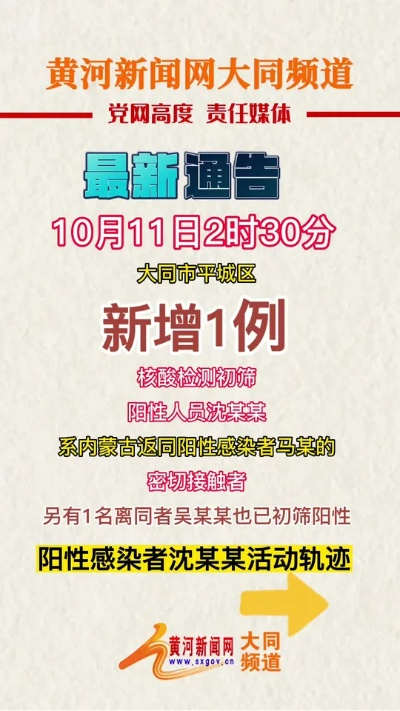 大同新增9例初筛阳性感染者（大同确诊1例）