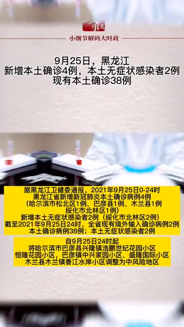 【黑龙江新增9例本土确诊/黑龙江新增5例本土病例轨迹】