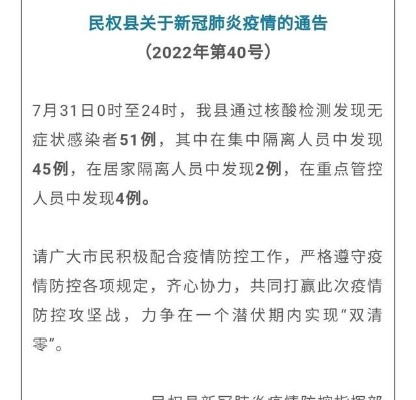 【民权疫情最新消息,民权县最新疫情通报】