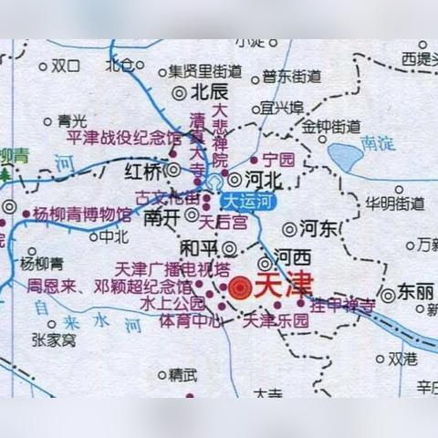 天津地图区域划分图最新/天津地图分布 天津地图区域划分图最新/天津地图分布