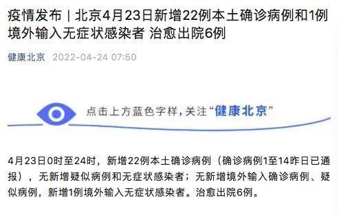 【北京新增22例本土确诊,北京新增2例本地确诊!】 【北京新增22例本土确诊,北京新增2例本地确诊!】