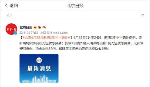 【北京新增22例本土确诊,北京新增2例本地确诊!】 【北京新增22例本土确诊,北京新增2例本地确诊!】