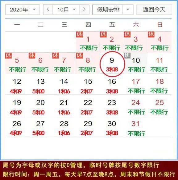 【郑州限号2020最新限号10月,郑州限号规定10月】