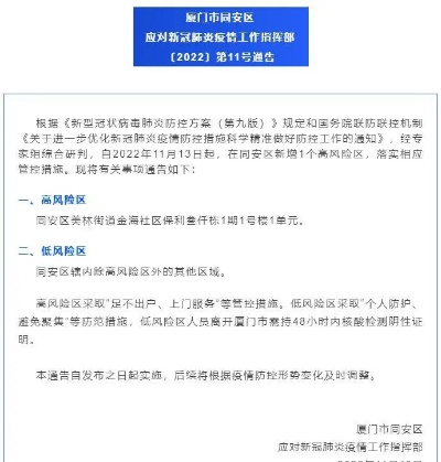 【厦门调整高风险范围/厦门2地调为高风险】